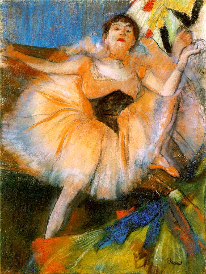 Seated Dancer (1879) - Edgar Degas Tablo