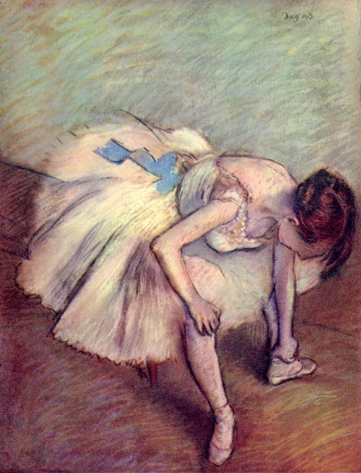 Seated Dancer (1881) - Edgar Degas Tablo
