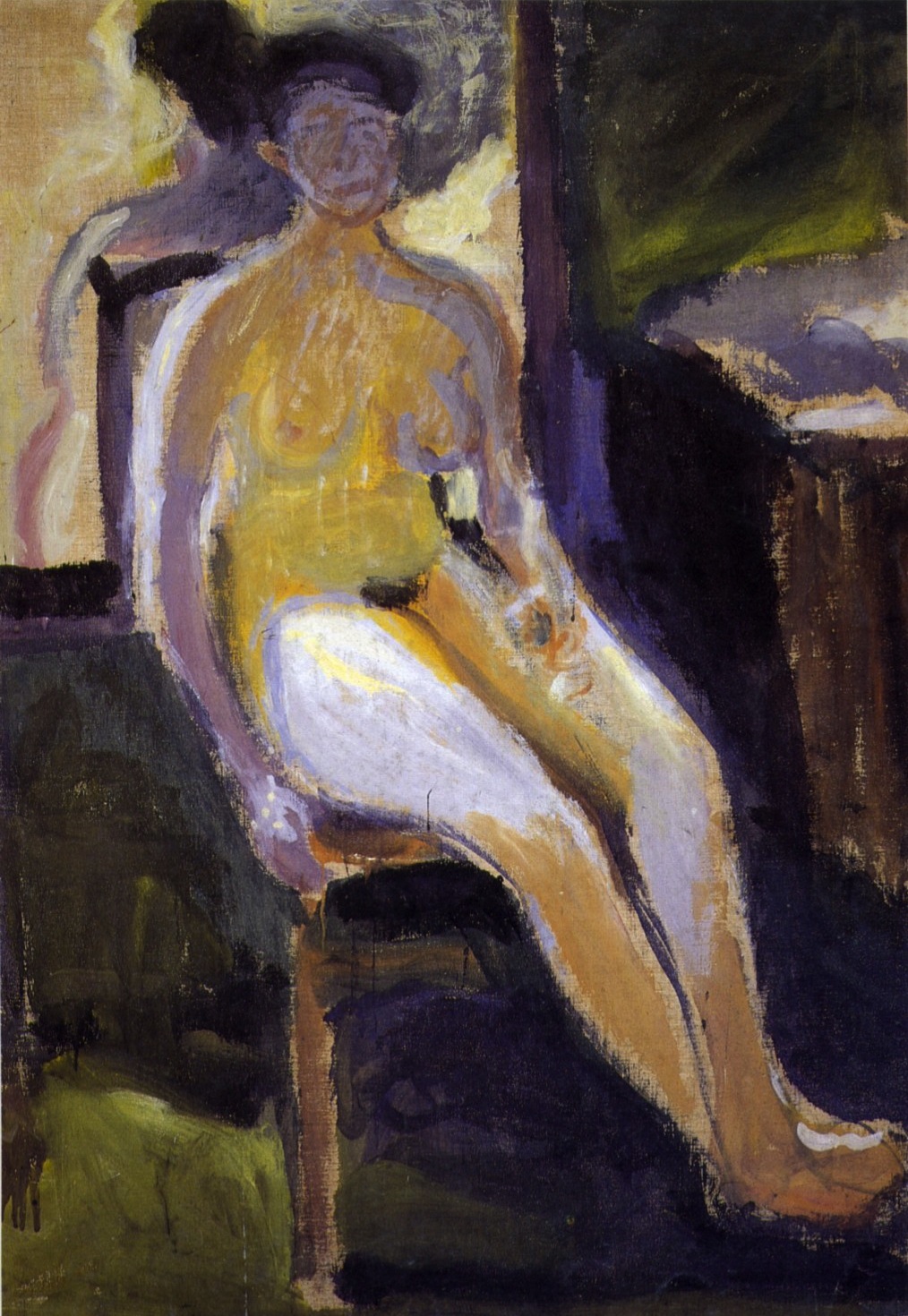 Seated Female Nude (1908) - Richard Gerstl Tablo