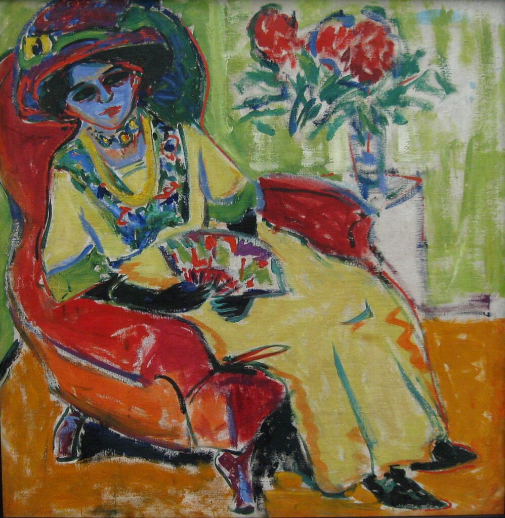 Seated Lady (Dodo) (1907) - Ernst Ludwig Kirchner Tablo