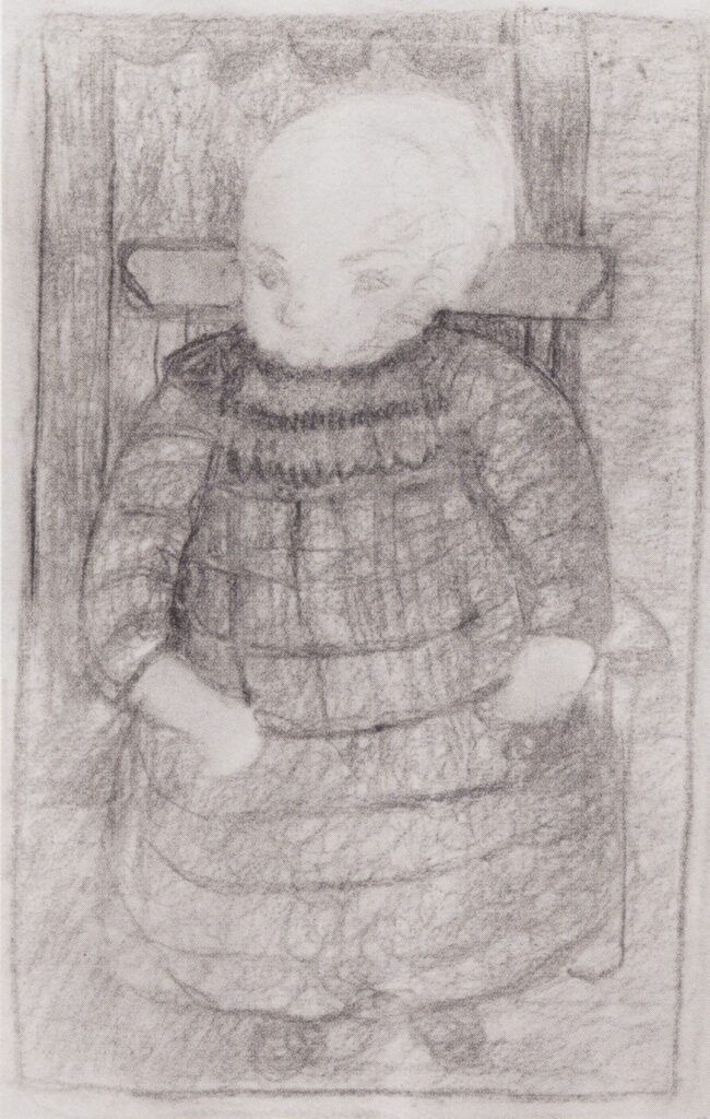 Seated child in an Armchair (1902) - Paula Modersohn-Becker Tablo