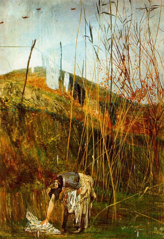 Second wall tempera from the villa La Falconiera (1868) - Giovanni Boldini Tablo