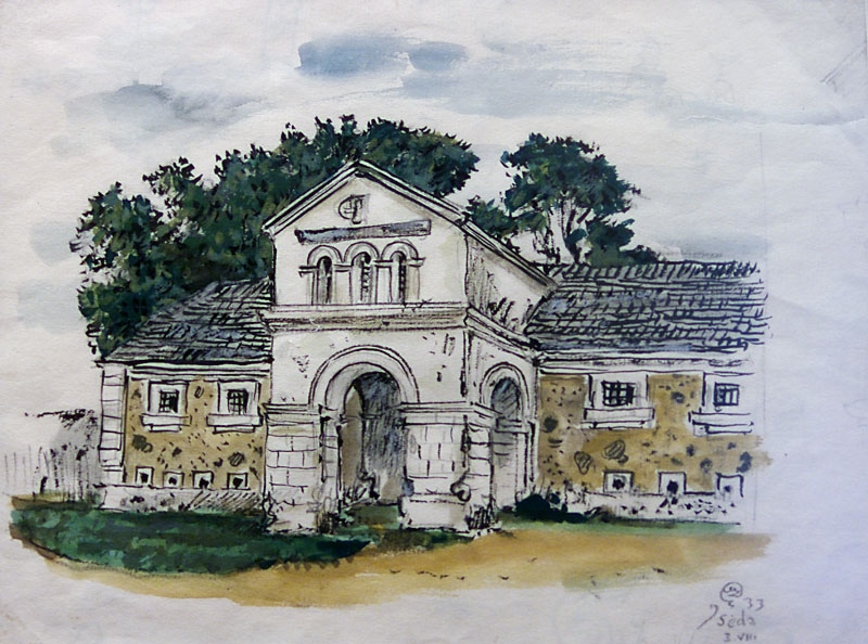 Seda, old warehouse - Mstislav Dobuzhinsky Tablo