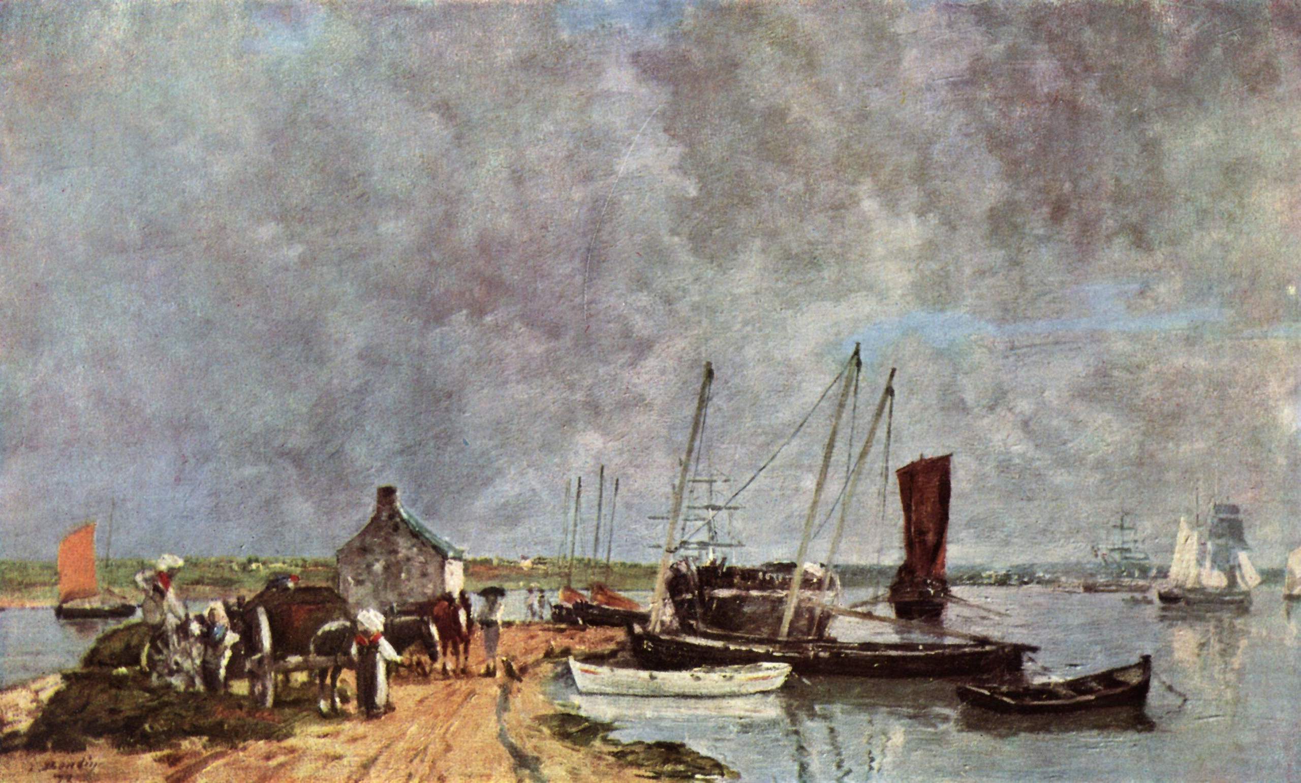 Seehafen (1870) - Eugène Boudin Tablo
