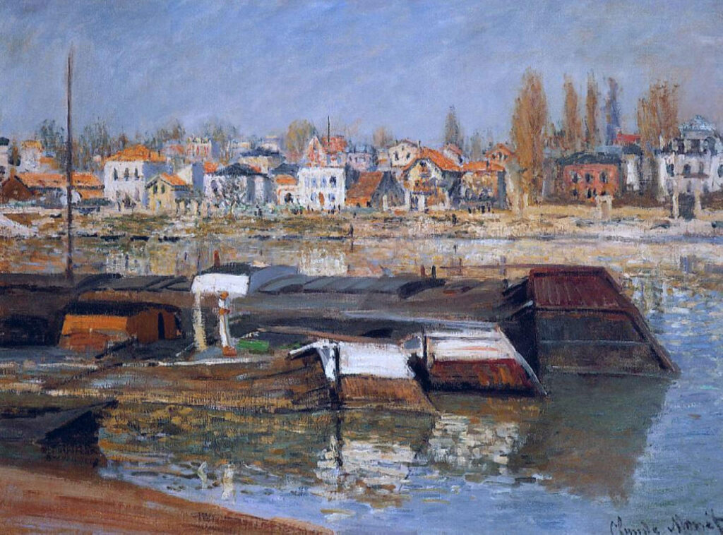 Seine at Asnieres (1873) - Claude Monet Tablo