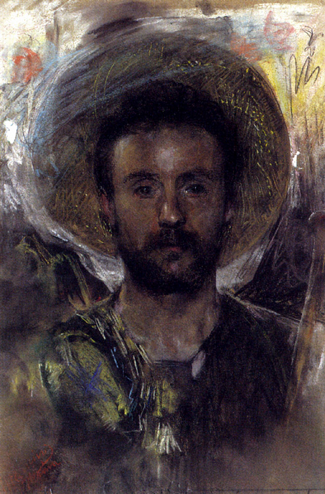 Self ­portrait (1883) - Antonio Mancini Tablo