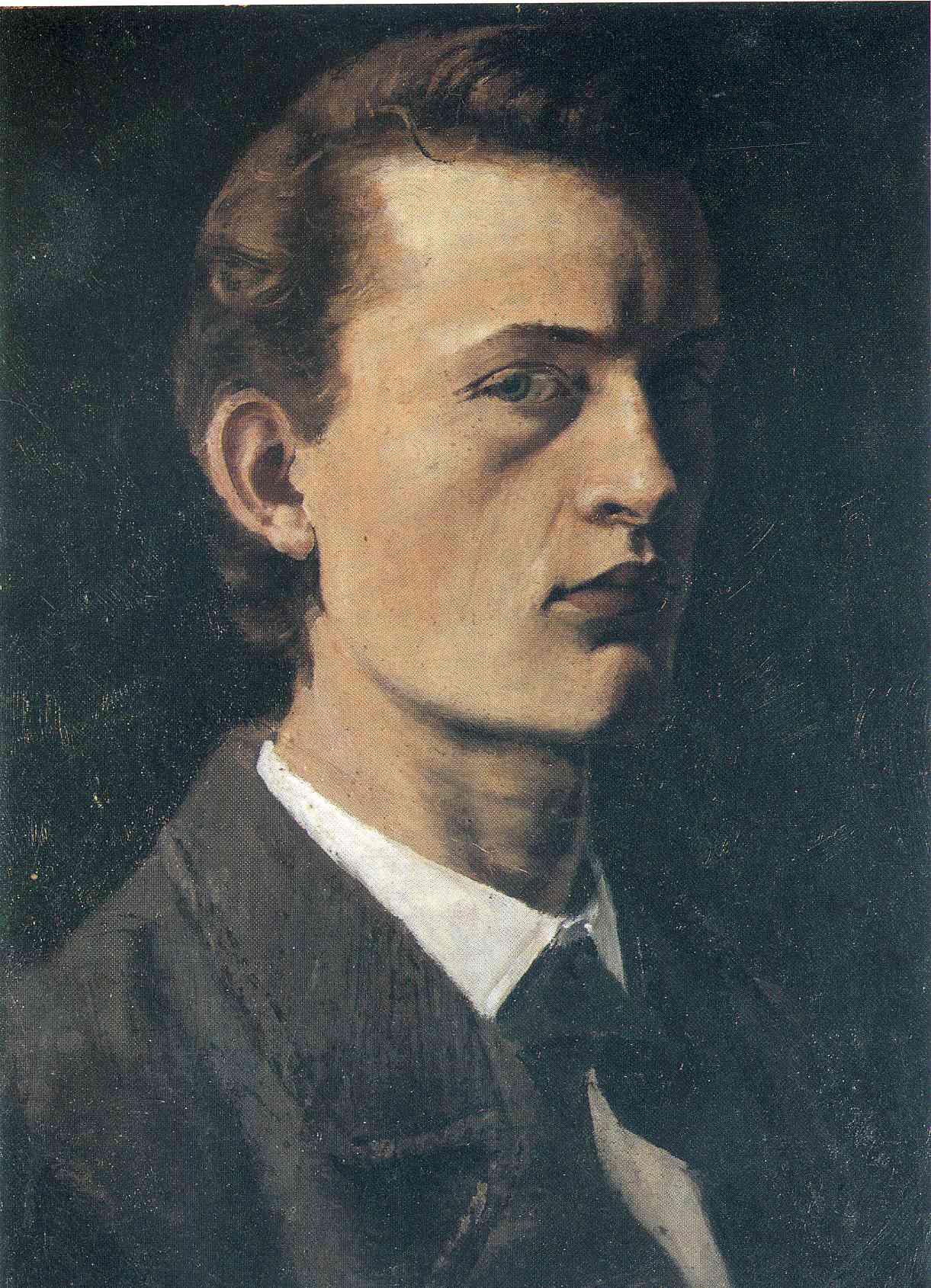 Self Portrait (1881) - Edvard Munch Tablo