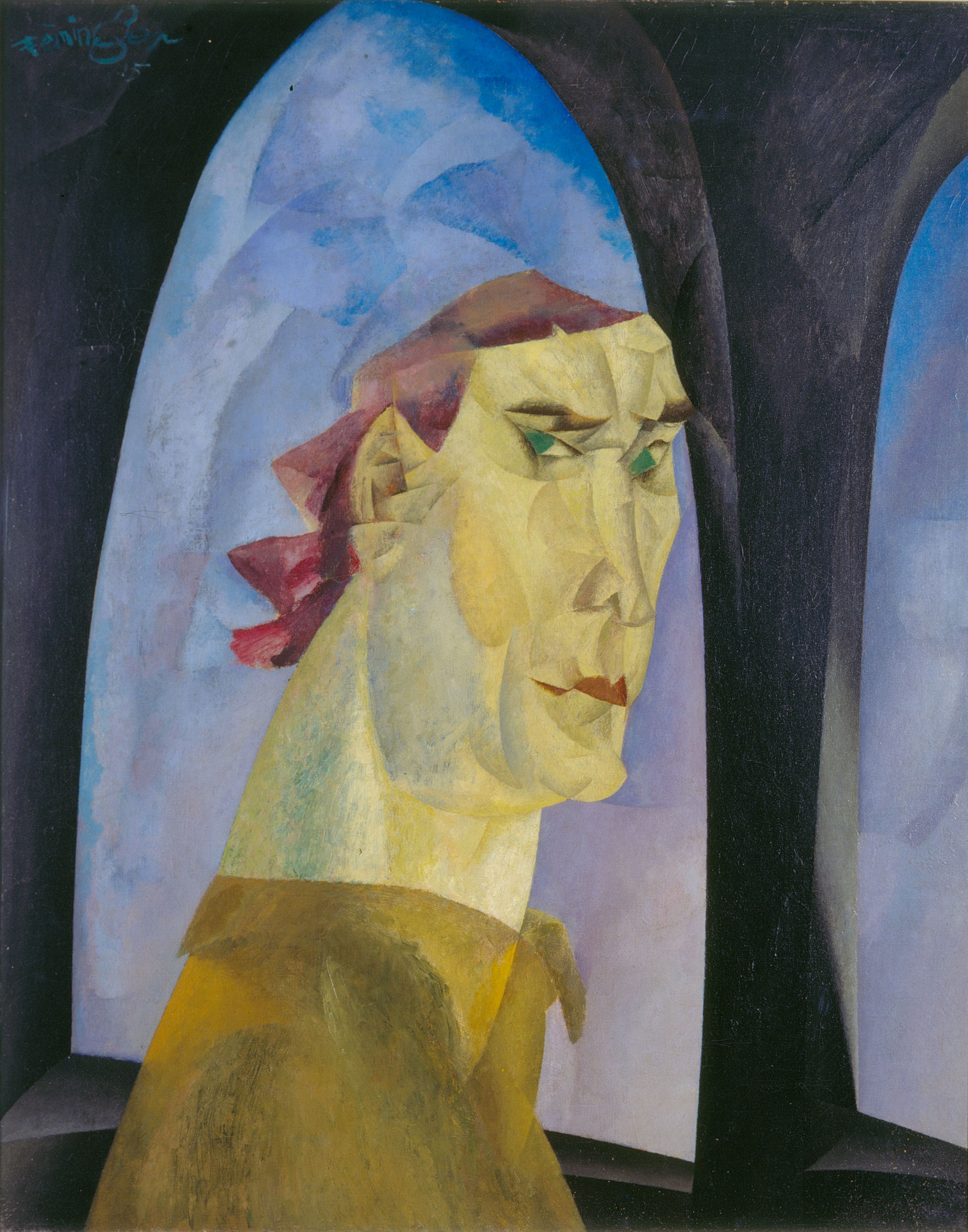 Self Portrait (1915) - Lyonel Feininger Tablo