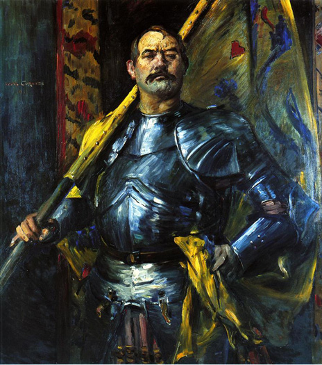 Self Portrait as Standard Bearer (1911) - Lovis Corinth Tablo
