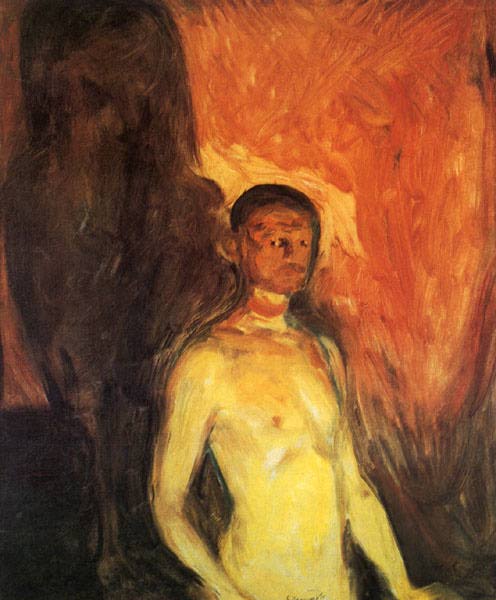 Self Portrait in Hell (1903) - Edvard Munch Tablo