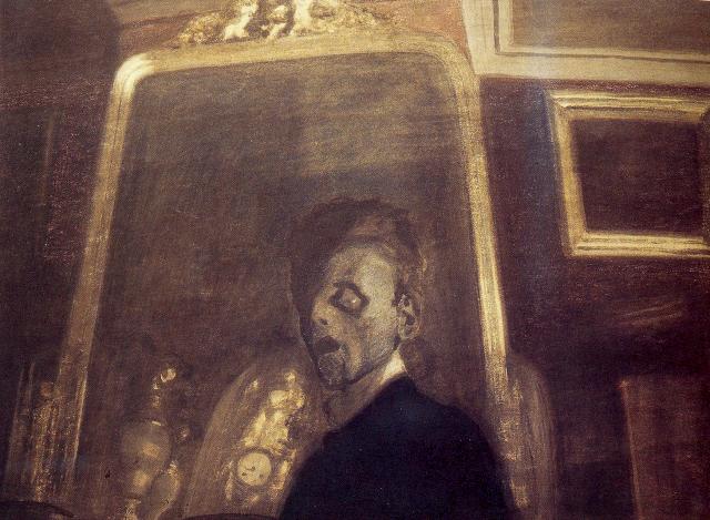 Self Portrait in Mirror (1908) - Léon Spilliaert Tablo