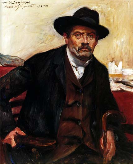 Self Portrait in a Black Hat (1911) - Lovis Corinth Tablo