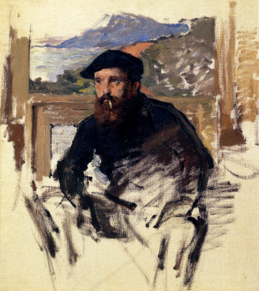 Self Portrait in his Atelier (1884) - Claude Monet Tablo