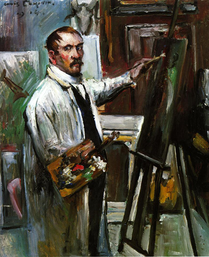 Self Portrait in the Studio (1914) - Lovis Corinth Tablo