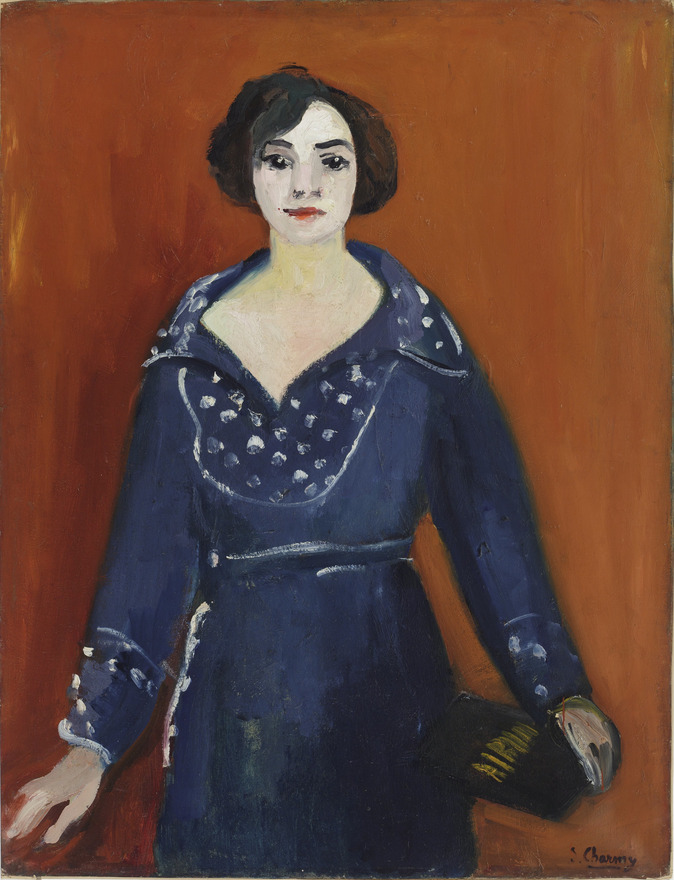 Self Portrait with Album (1912) - Émilie Charmy Tablo