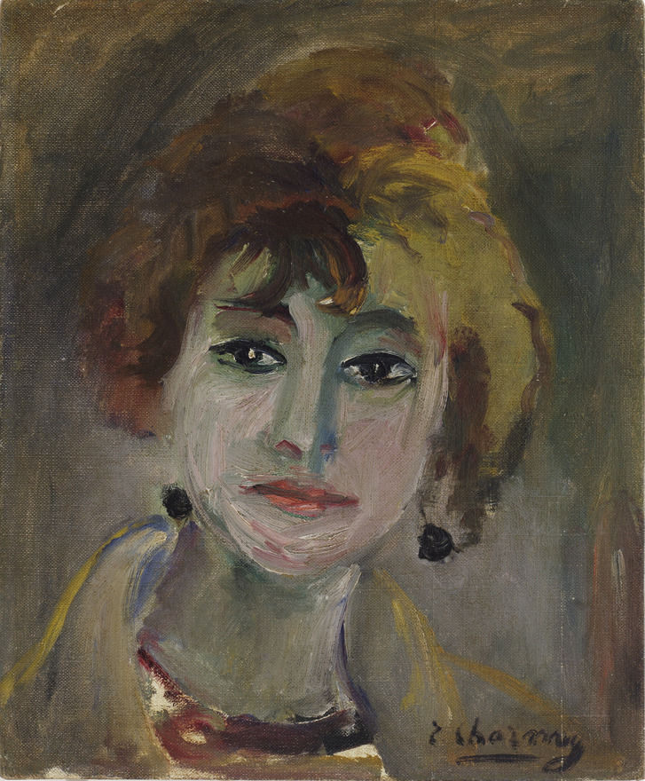 Self Portrait with Black Earrings (1950) - Émilie Charmy Tablo