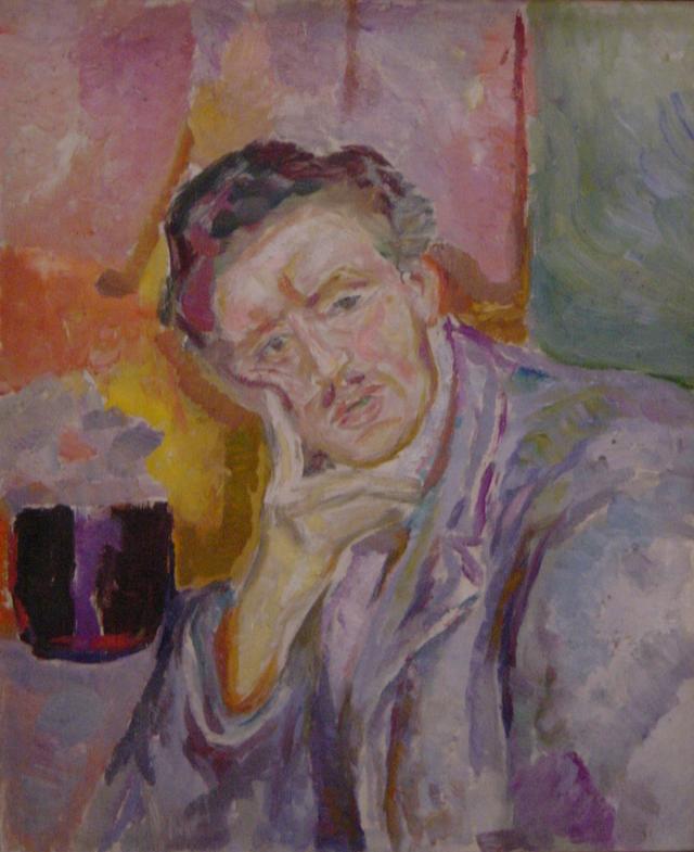 Self Portrait with Hand under Cheek (1911) - Edvard Munch Tablo