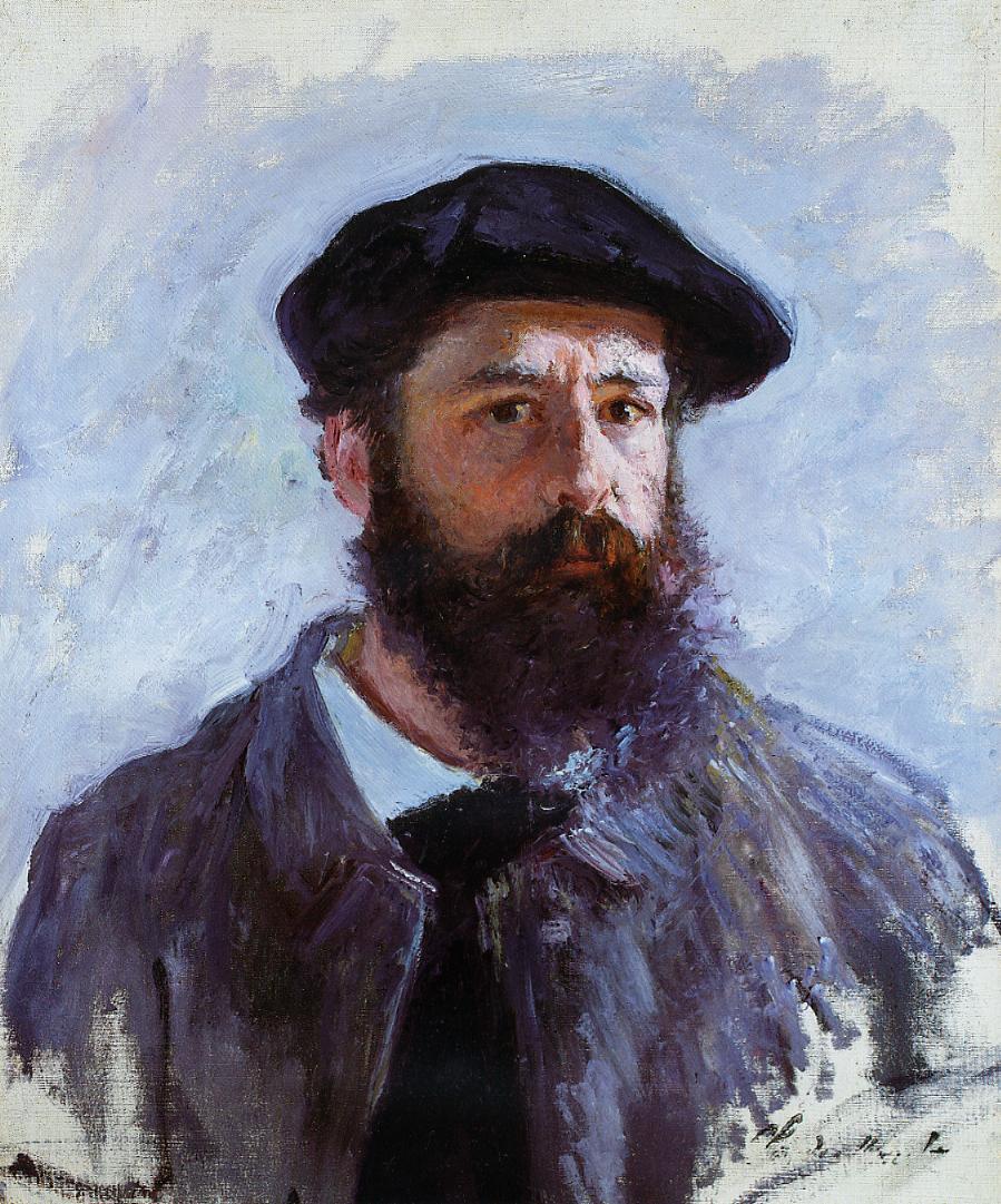 Self Portrait with a Beret (1886) - Claude Monet Tablo