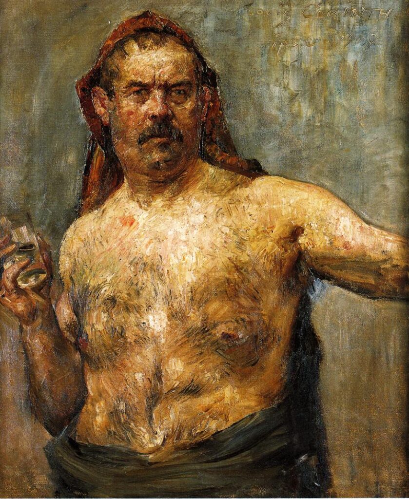 Self Portrait with a Glass (1907) - Lovis Corinth Tablo