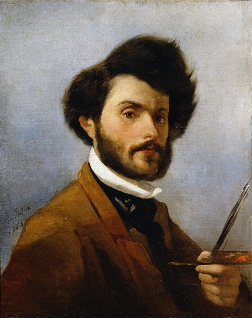 Self portrait (1854) - Giovanni Fattori Tablo