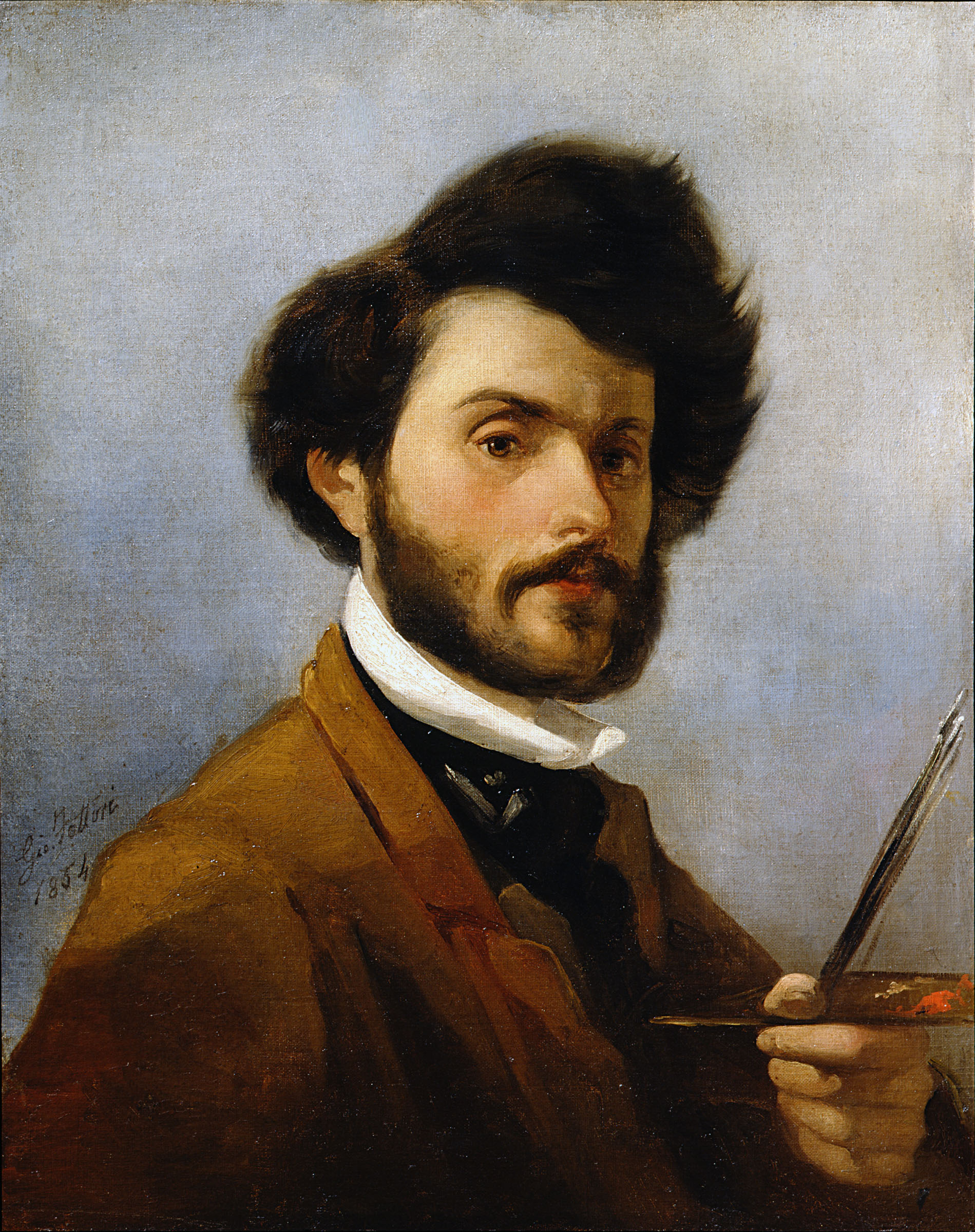 Self portrait (1854) - Giovanni Fattori Tablo