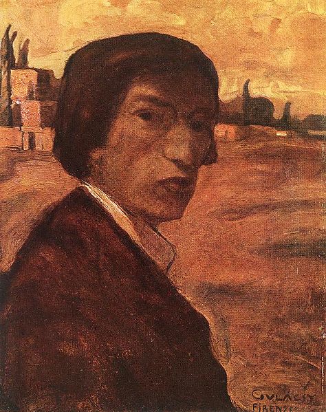 Self portrait (1903) - Lajos Gulácsy Tablo