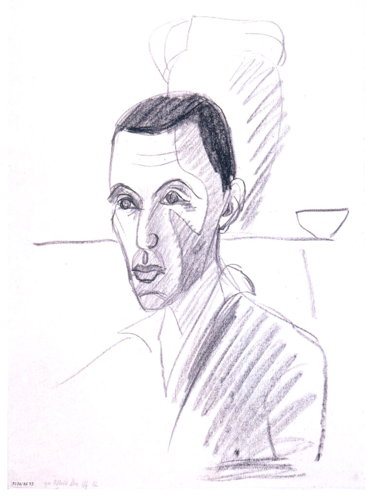 Self portrait (1925) - Ernst Ludwig Kirchner Tablo