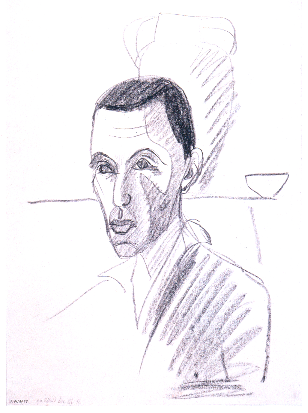 Self portrait (1925) - Ernst Ludwig Kirchner Tablo
