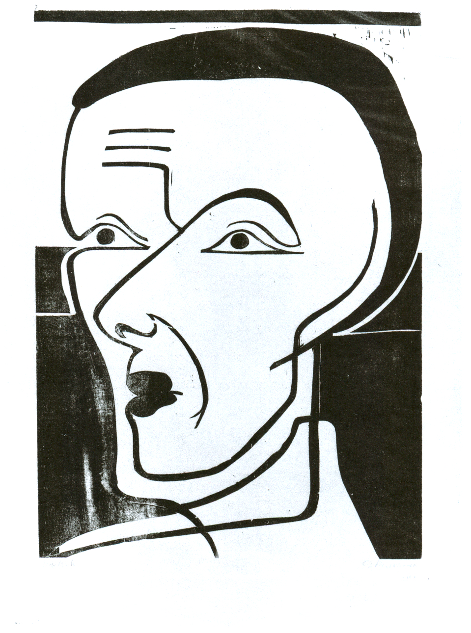 Self portrait (1932) - Ernst Ludwig Kirchner Tablo