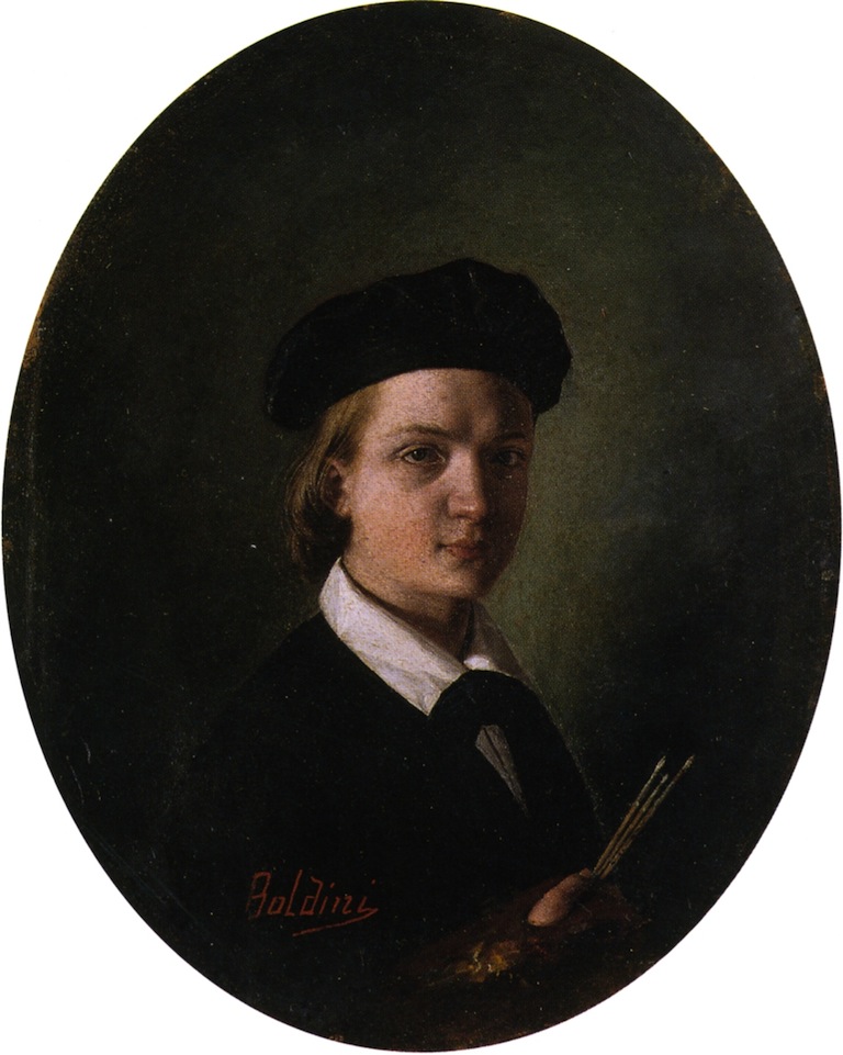 Self portrait as a young boy (1856) - Giovanni Boldini Tablo