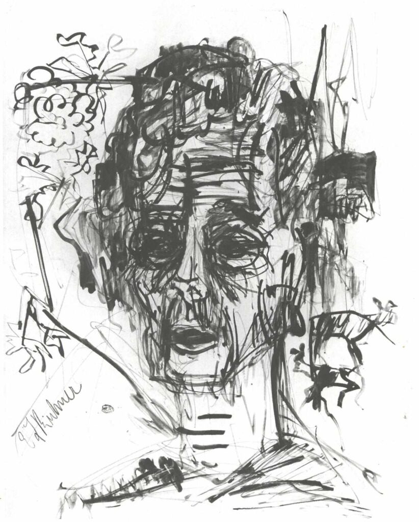 Self portrait under the Influence of Morphium - Ernst Ludwig Kirchner Tablo