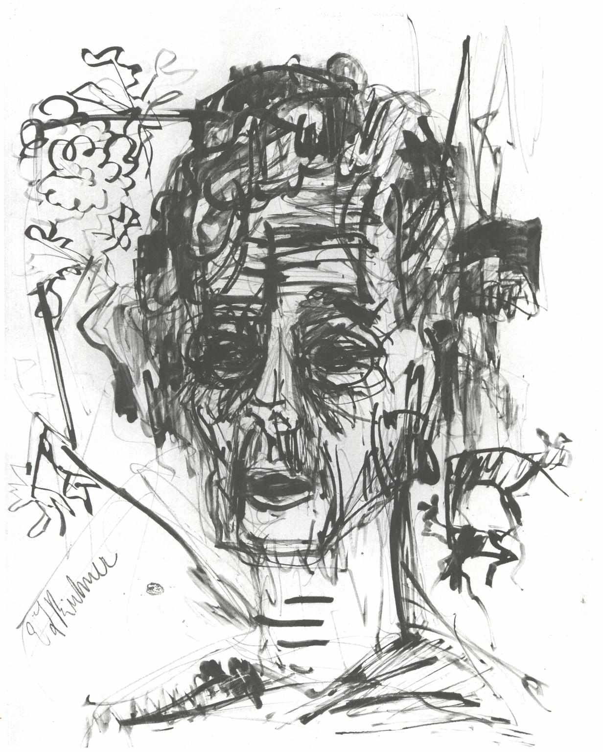Self portrait under the Influence of Morphium - Ernst Ludwig Kirchner Tablo
