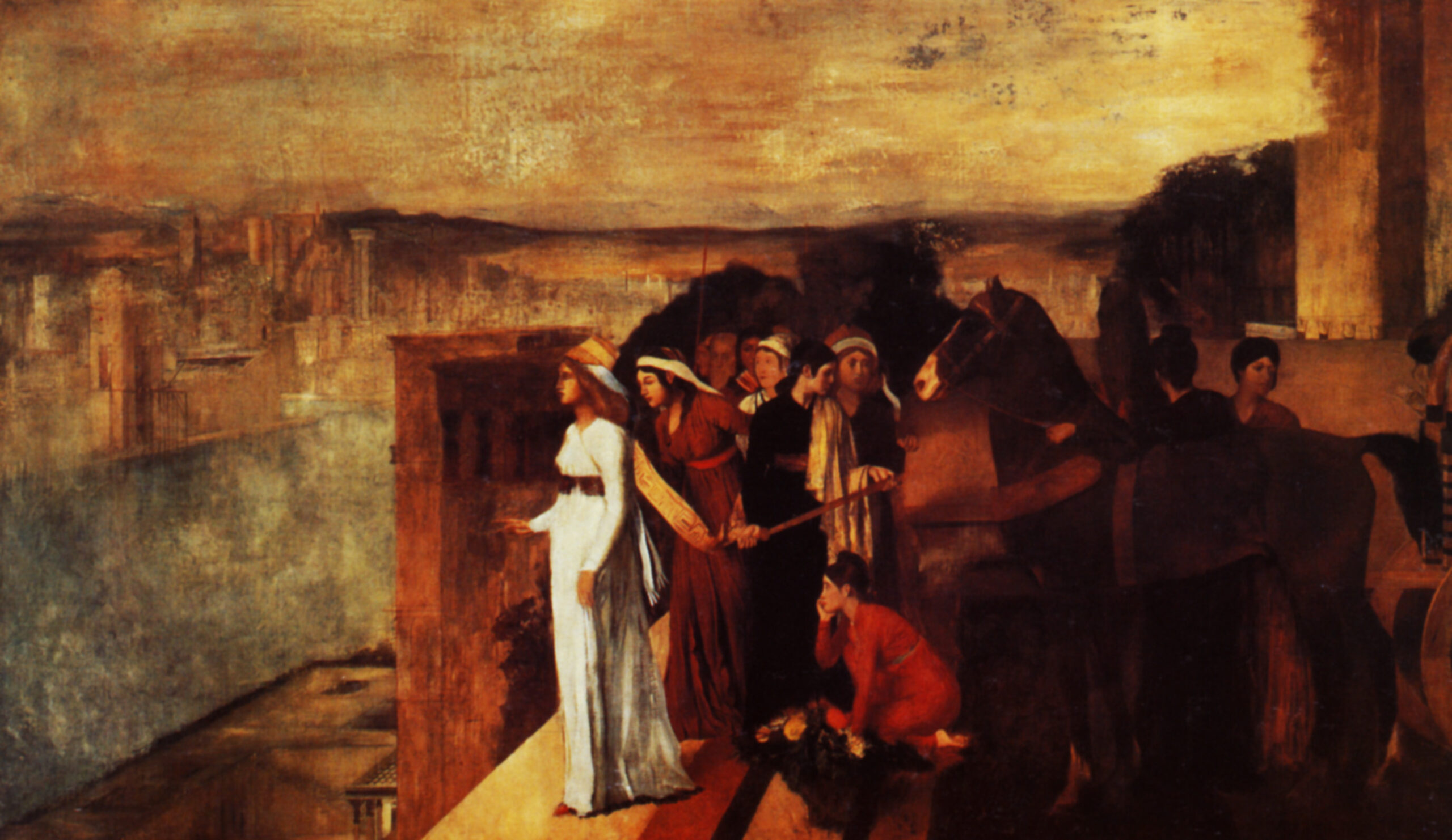 Semiramis Building Babylon (1861) - Edgar Degas Tablo