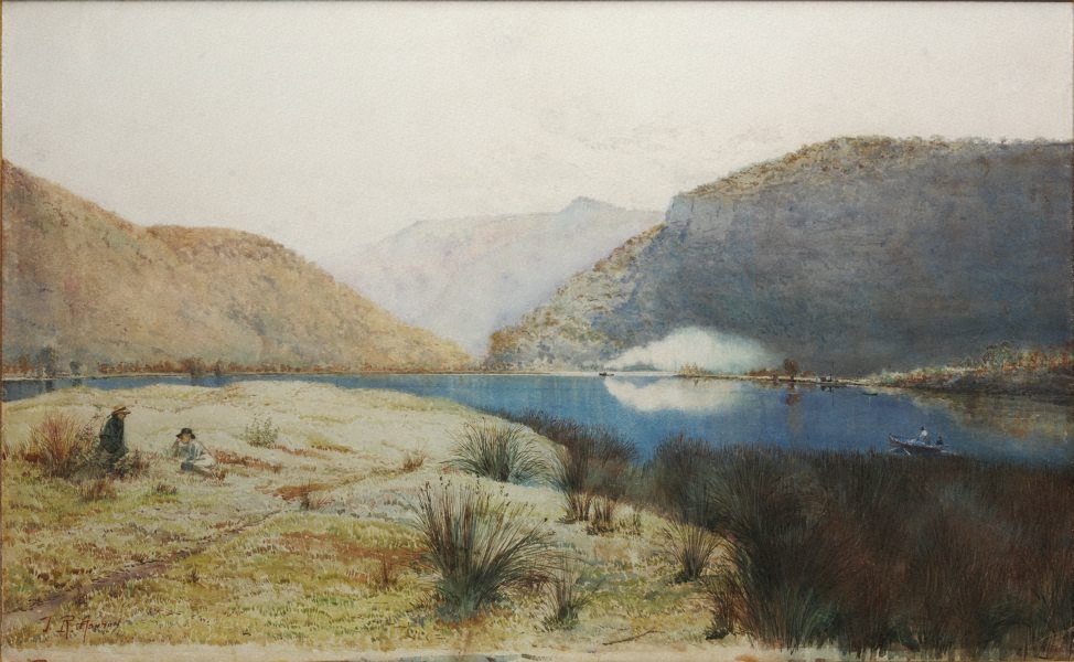 Sentry box Reach, Hawkesbury River, New South Wales (1886) - Julian Ashton Tablo
