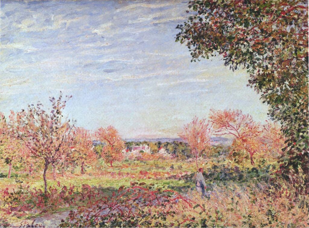September Morning (1887) - Alfred Sisley Tablo
