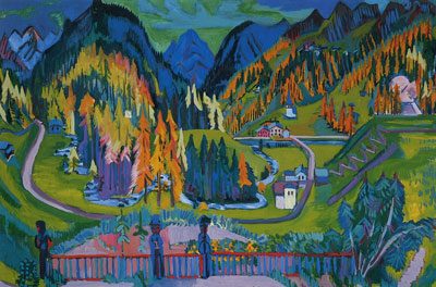 Sertigtal in Autumn (1925) - Ernst Ludwig Kirchner Tablo