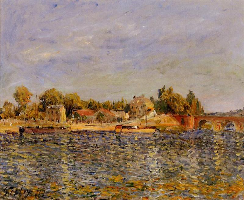 Sevres Bridge (1877) - Alfred Sisley Tablo