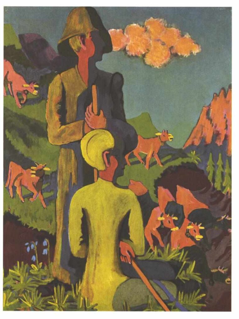 Shepherd in the evening - Ernst Ludwig Kirchner Tablo