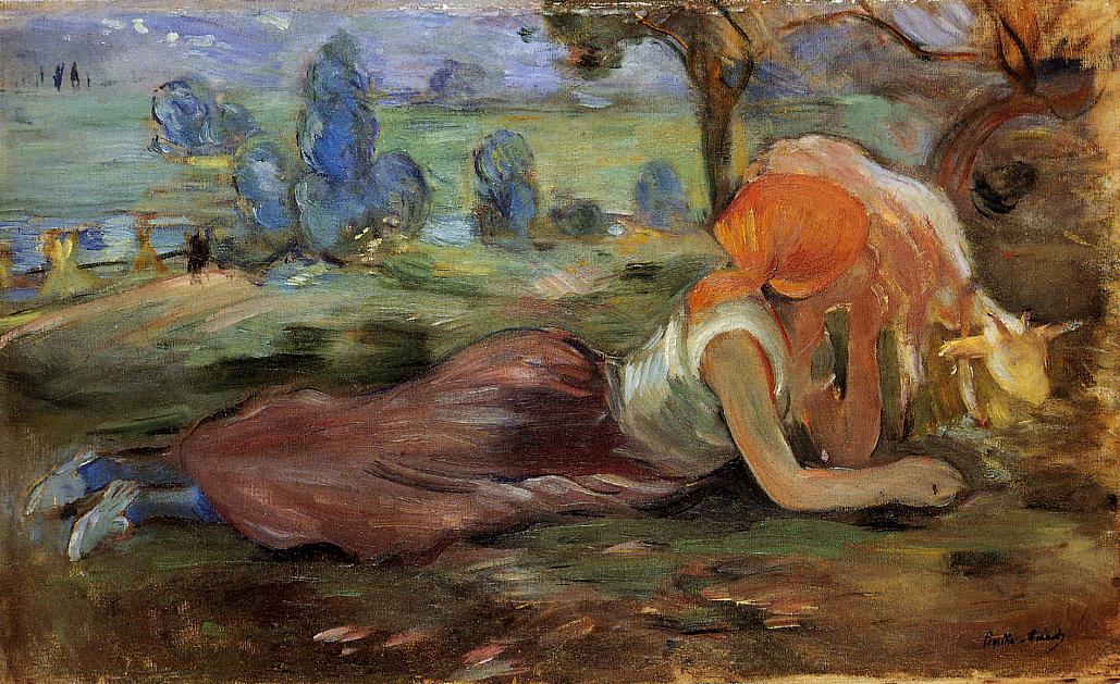 Shepherdess Resting (1891) - Berthe Morisot Tablo