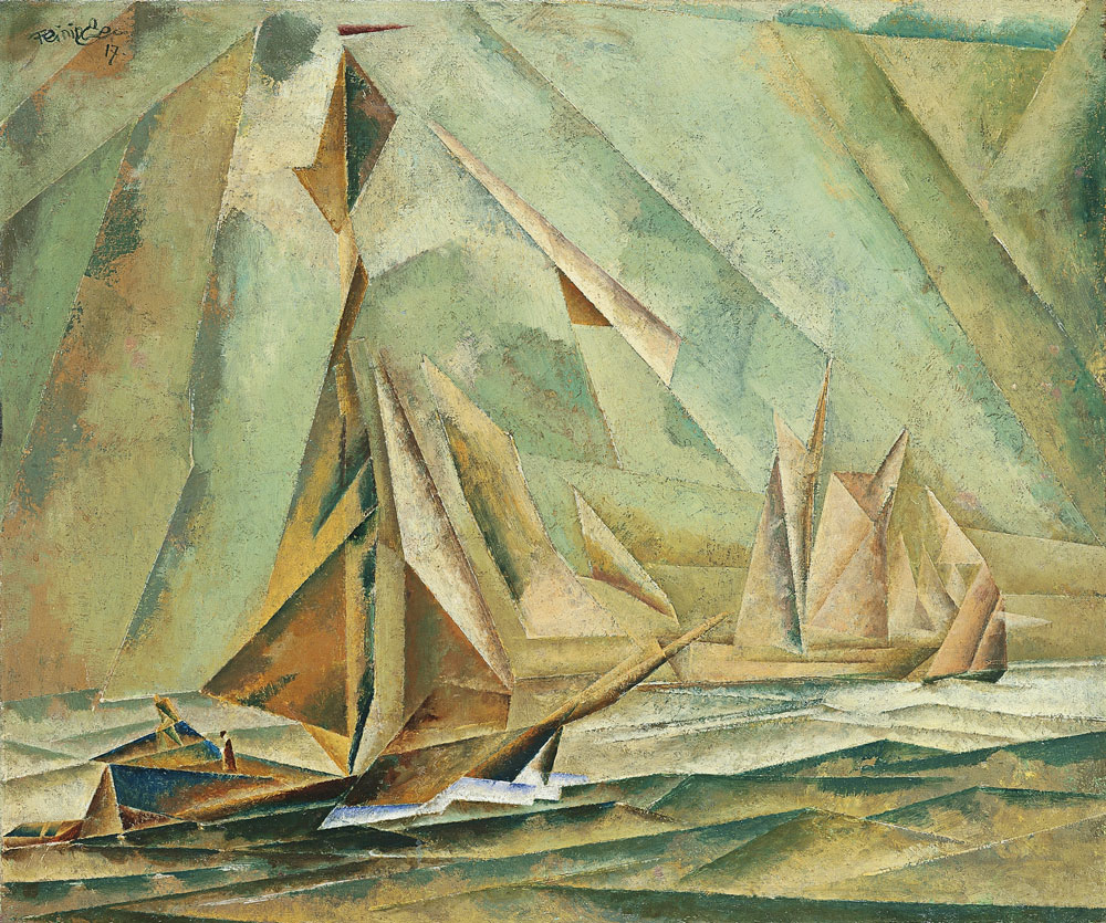 Ships (1917) - Lyonel Feininger Tablo