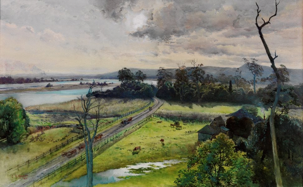 Shoalhaven River, junction with Broughton Creek, New South Wales (1891) - Julian Ashton Tablo