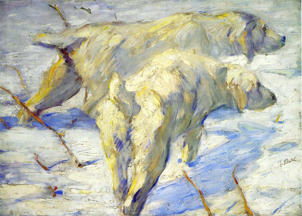 Siberian Dogs in the Snow (1910) - Franz Marc Tablo