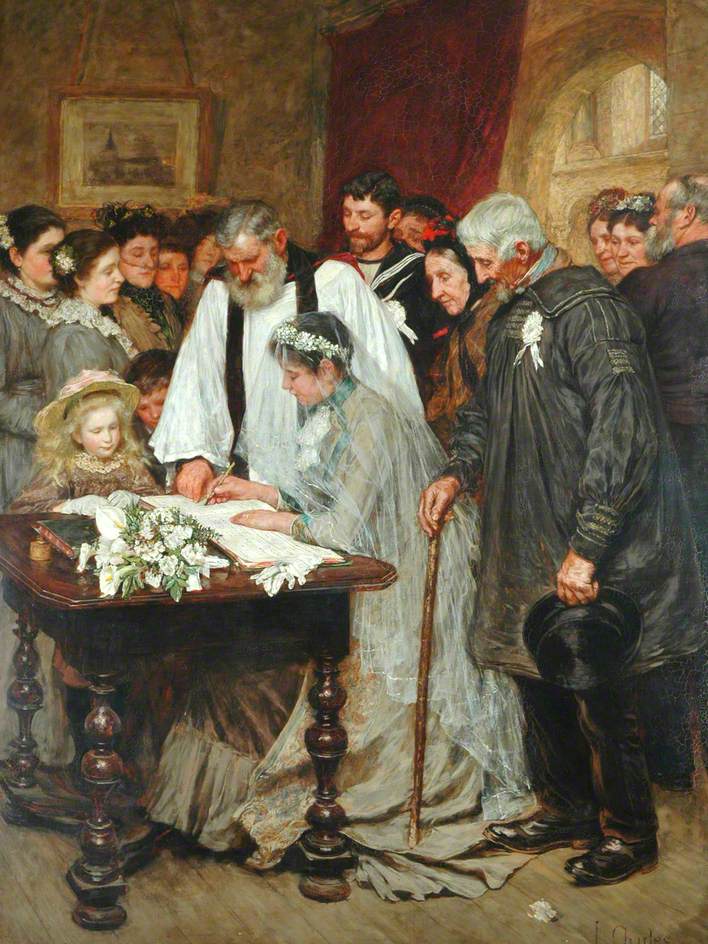 Signing the Marriage Register - James Charles Tablo