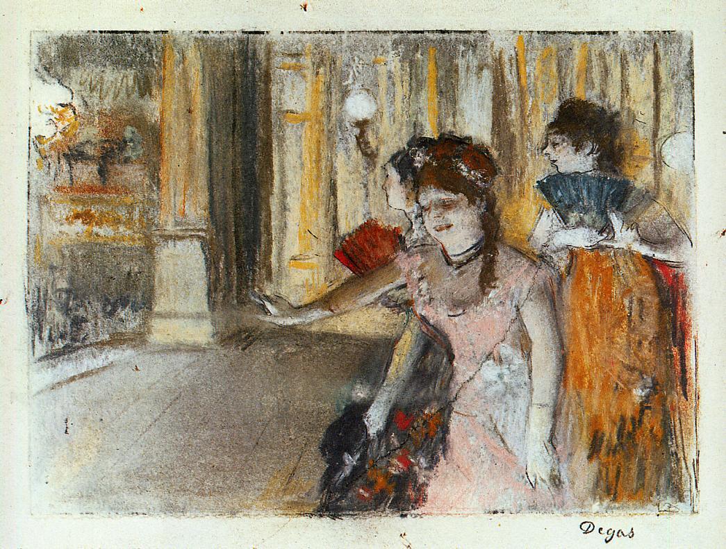 Singers on Stage (1877) - Edgar Degas Tablo