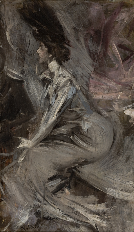 Sitting Lady (The Talk) (1904) - Giovanni Boldini Tablo