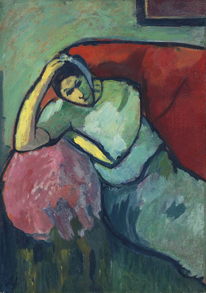 Sitzende Frau (1909) - Alexej von Jawlensky Tablo