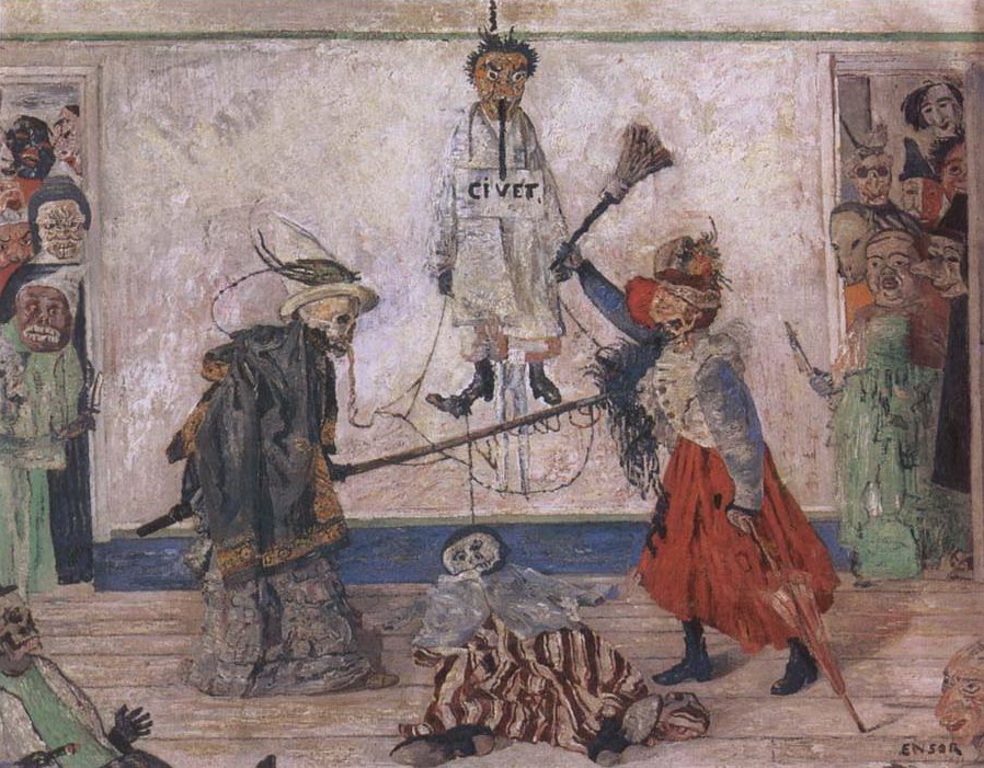 Skeletons Fighting over a Hanged Man (1891) - James Ensor Tablo