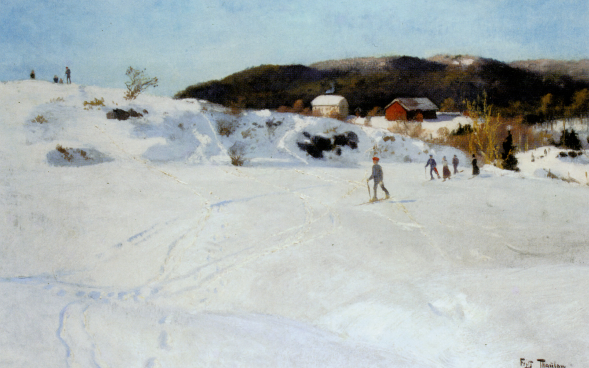 Skiers (1886) - Frits Thaulow Tablo