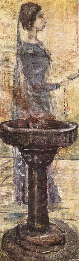 Slavic Fortune teller (1912) - Lajos Gulácsy Tablo