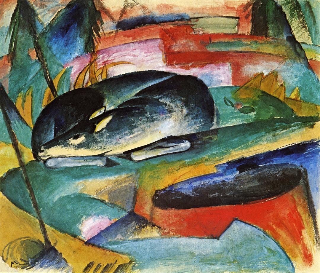 Sleeping Deer (1913) - Franz Marc Tablo